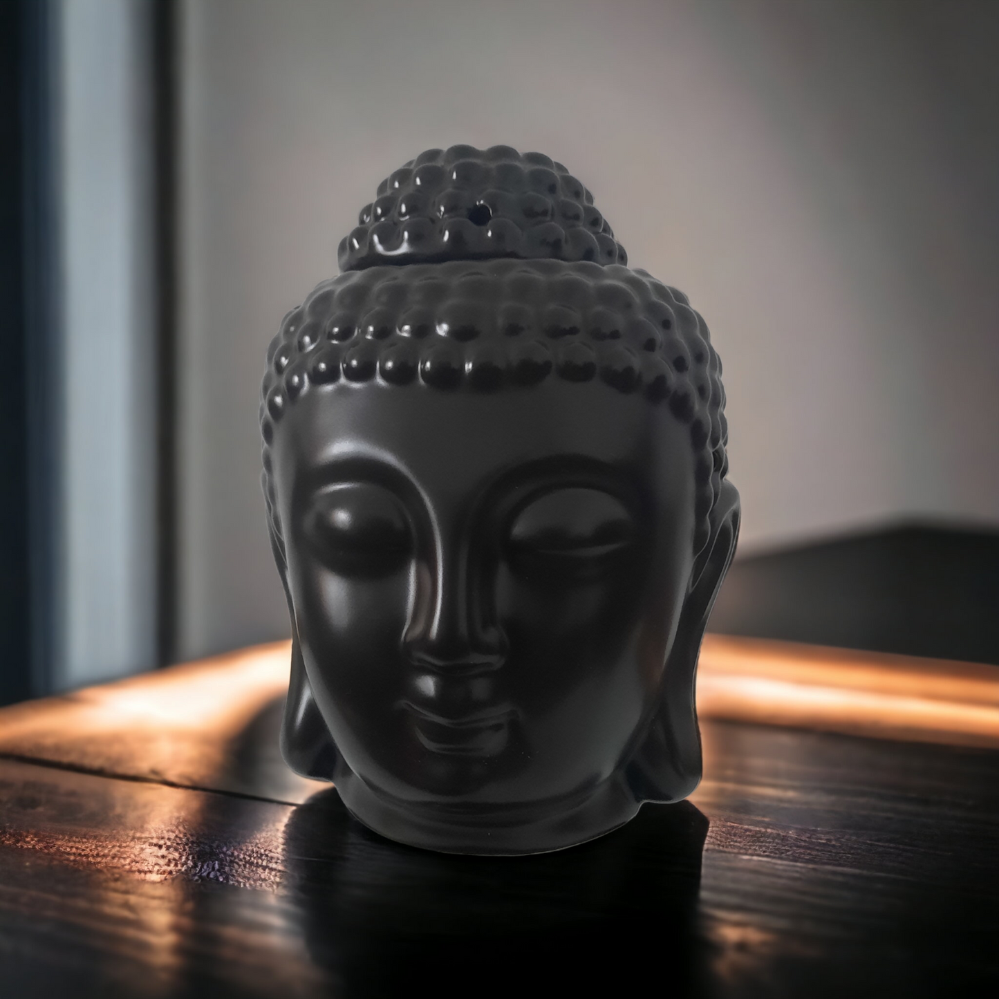 Lampa aromaterapie Buddha | Negru