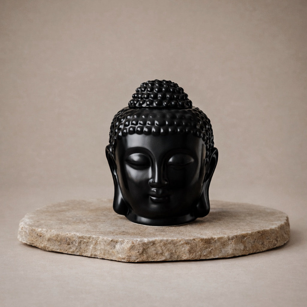 Lampa aromaterapie Buddha | Negru