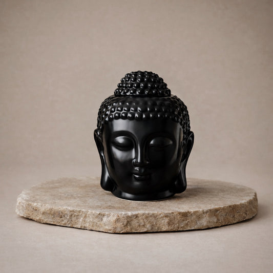 Lampa aromaterapie Buddha | Negru